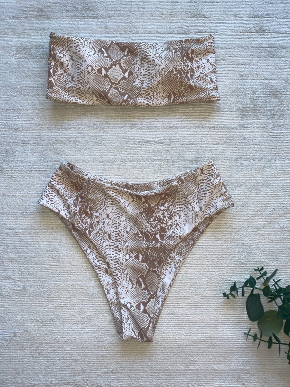 Snake Print | Bandeau Bikini